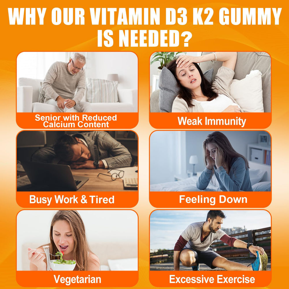 Maennyliy D3 K2 Gummies packaging close-up highlighting vegan-friendly and non-GMO claims.