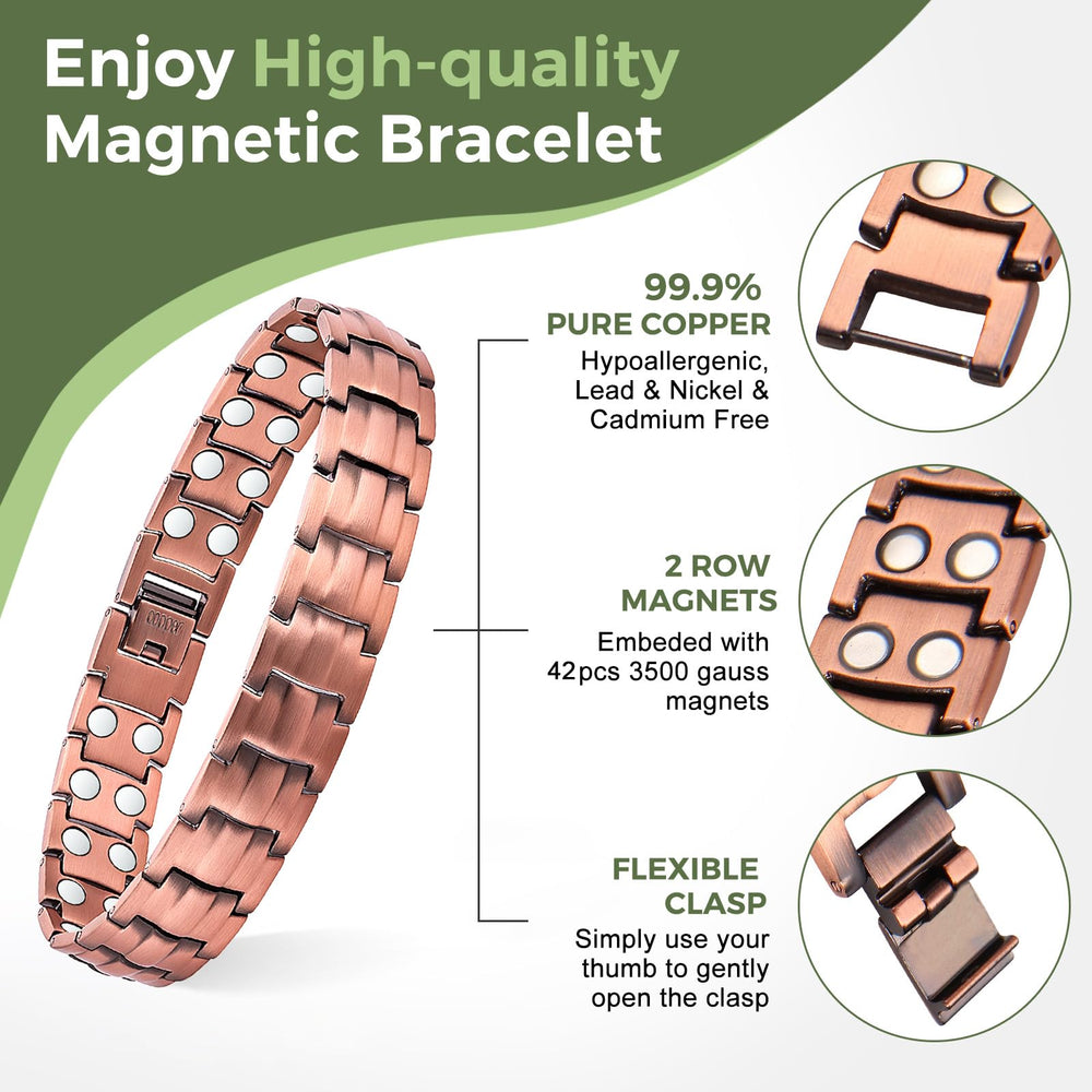 MagEnergy 9-inch adjustable bracelet ready for a comfortable, personalized fit.