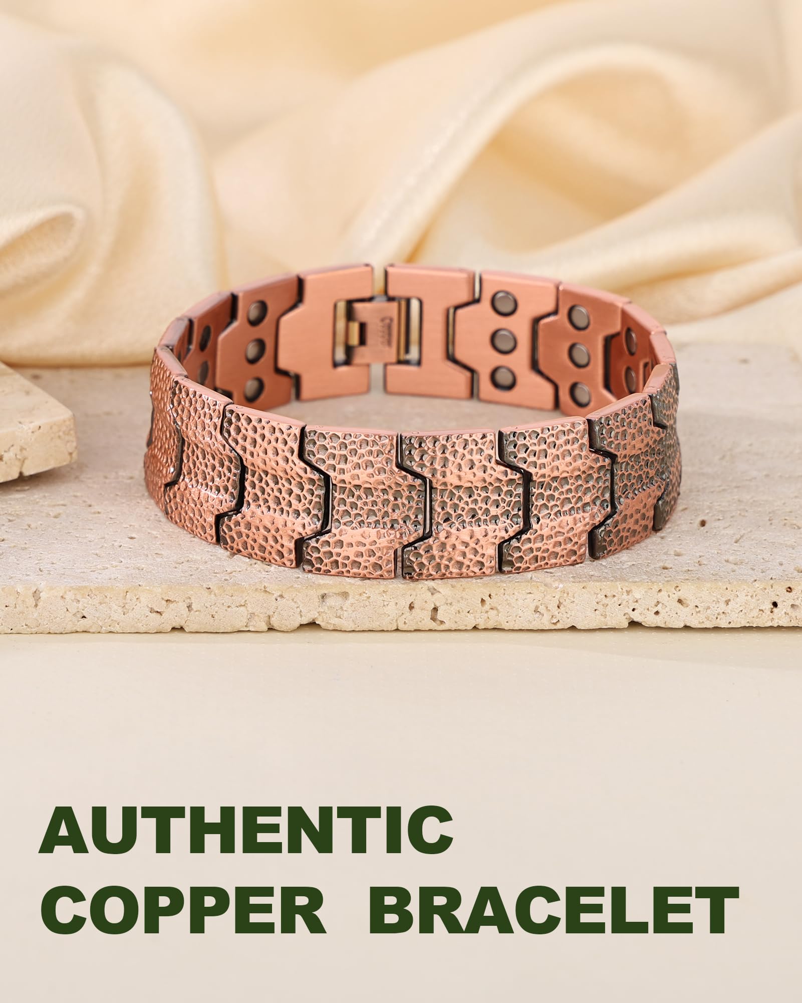 MagEnergy copper bracelet with optional extra links for extended fit