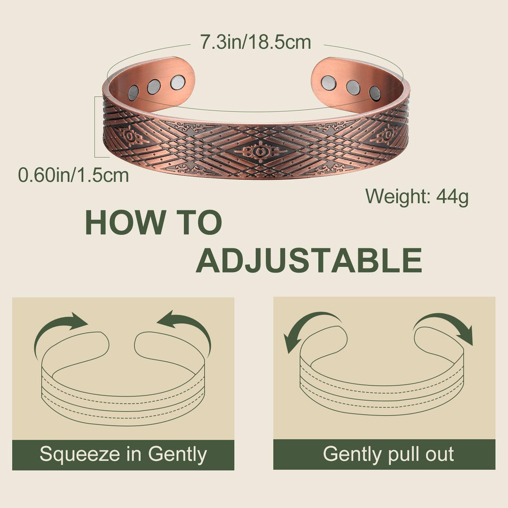 MagEnergy copper bracelet in gift box, ready for a thoughtful gift.