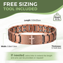 MagEnergy copper bracelet hypoallergenic, nickel-free for comfortable daily wear.