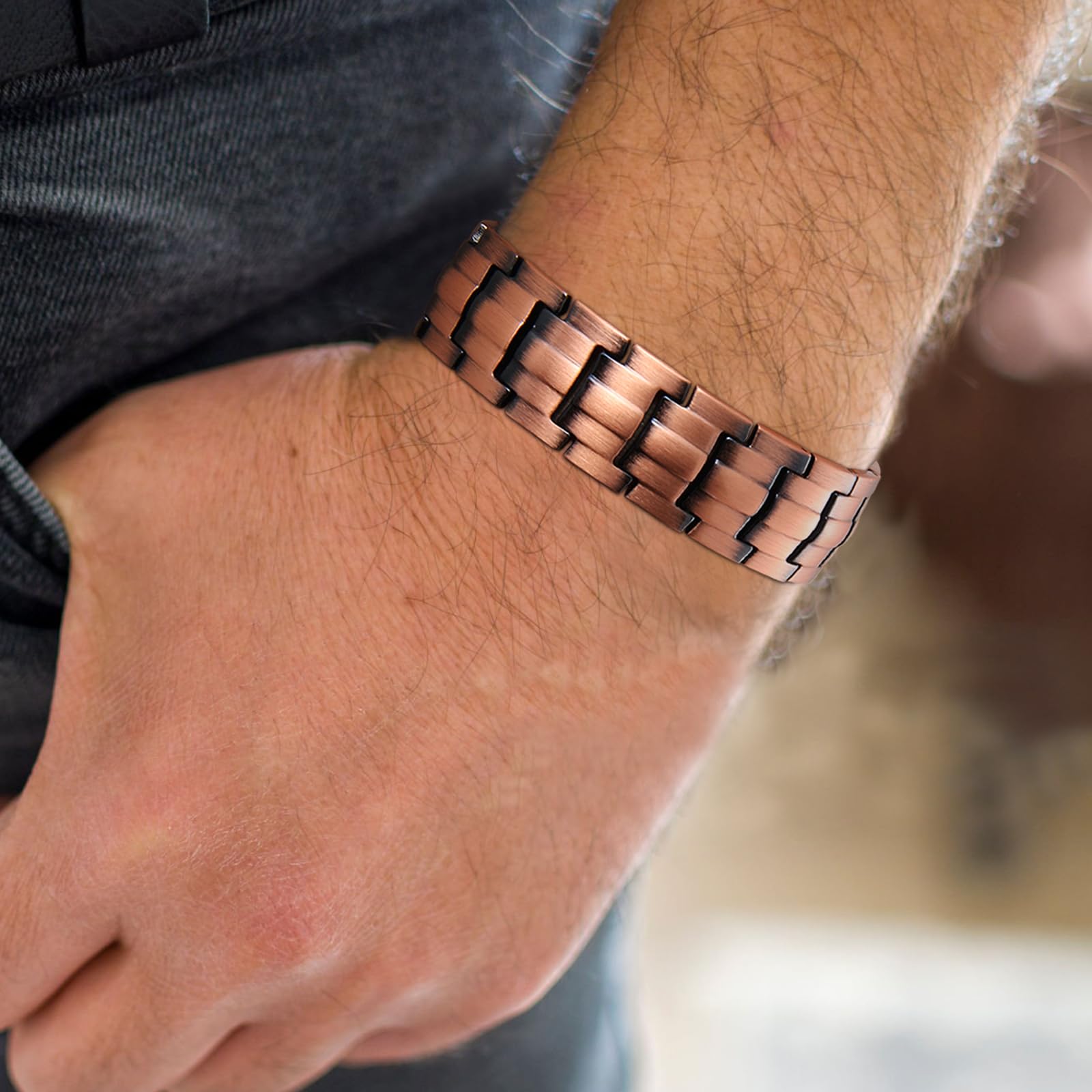 Durable copper construction provides a sturdy feel for daily use.