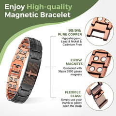 MagEnergy bracelet close-up shows powerful magnets for circulation potential