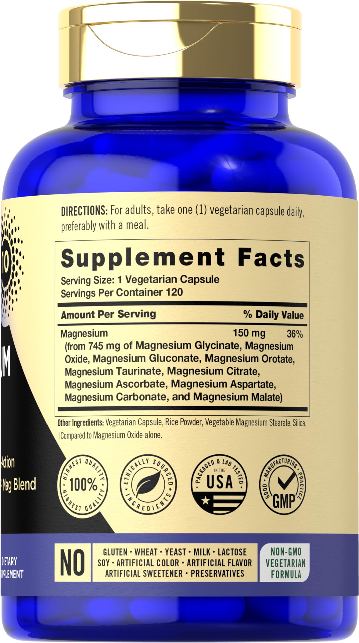Magfusion-10 capsules closeup highlights vegetarian capsule form