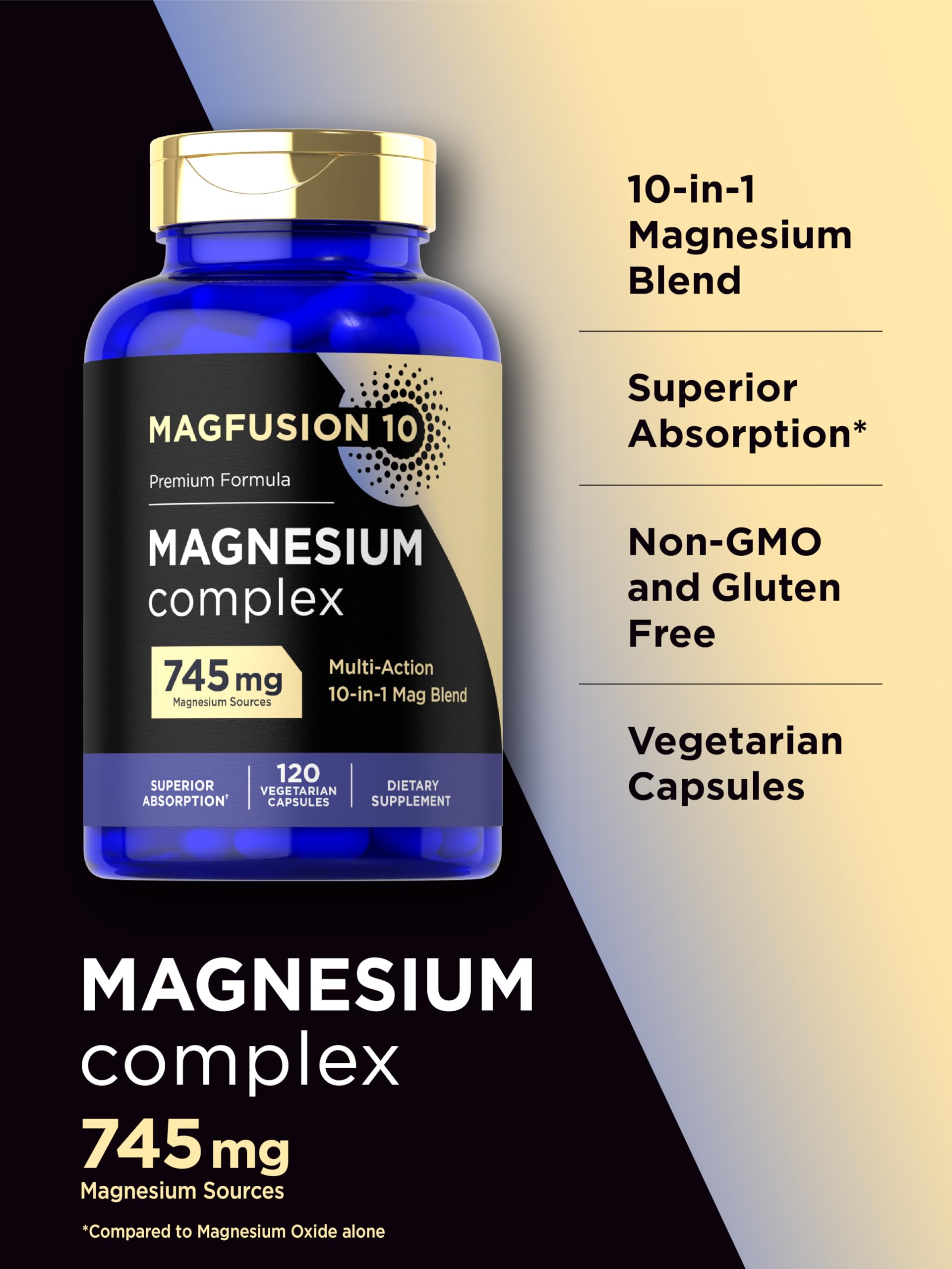 Magfusion-10 serving size emphasizes easy daily dosing and 745 mg magnesium