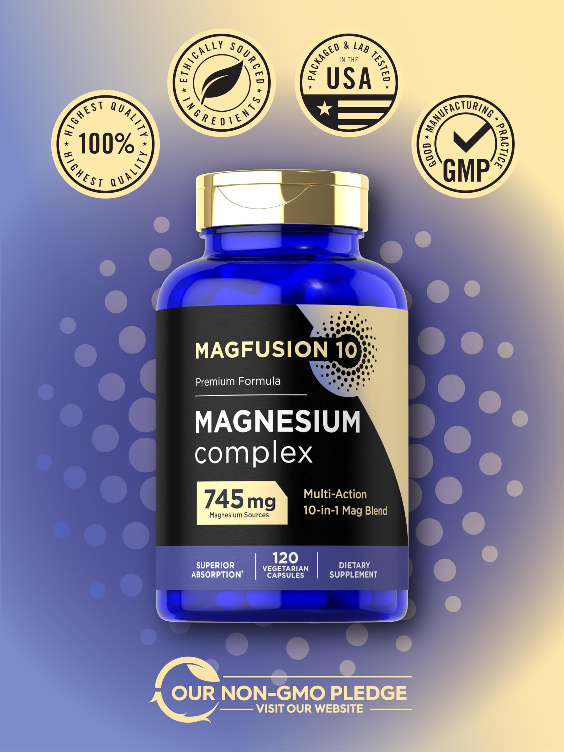 Magfusion-10 vegetarian capsules illustrate plant-based magnesium delivery