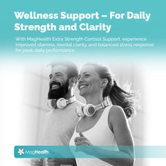 MagHealth Cortisol Complex capsules close-up highlights convenient daily intake.