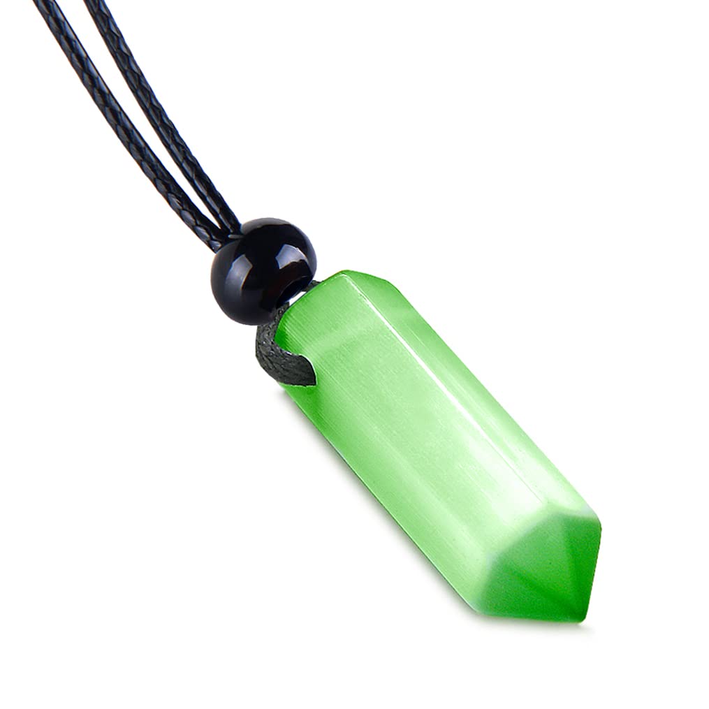 Magic Human crystal necklace with cool crystal point pendant promotes positive energy and style.