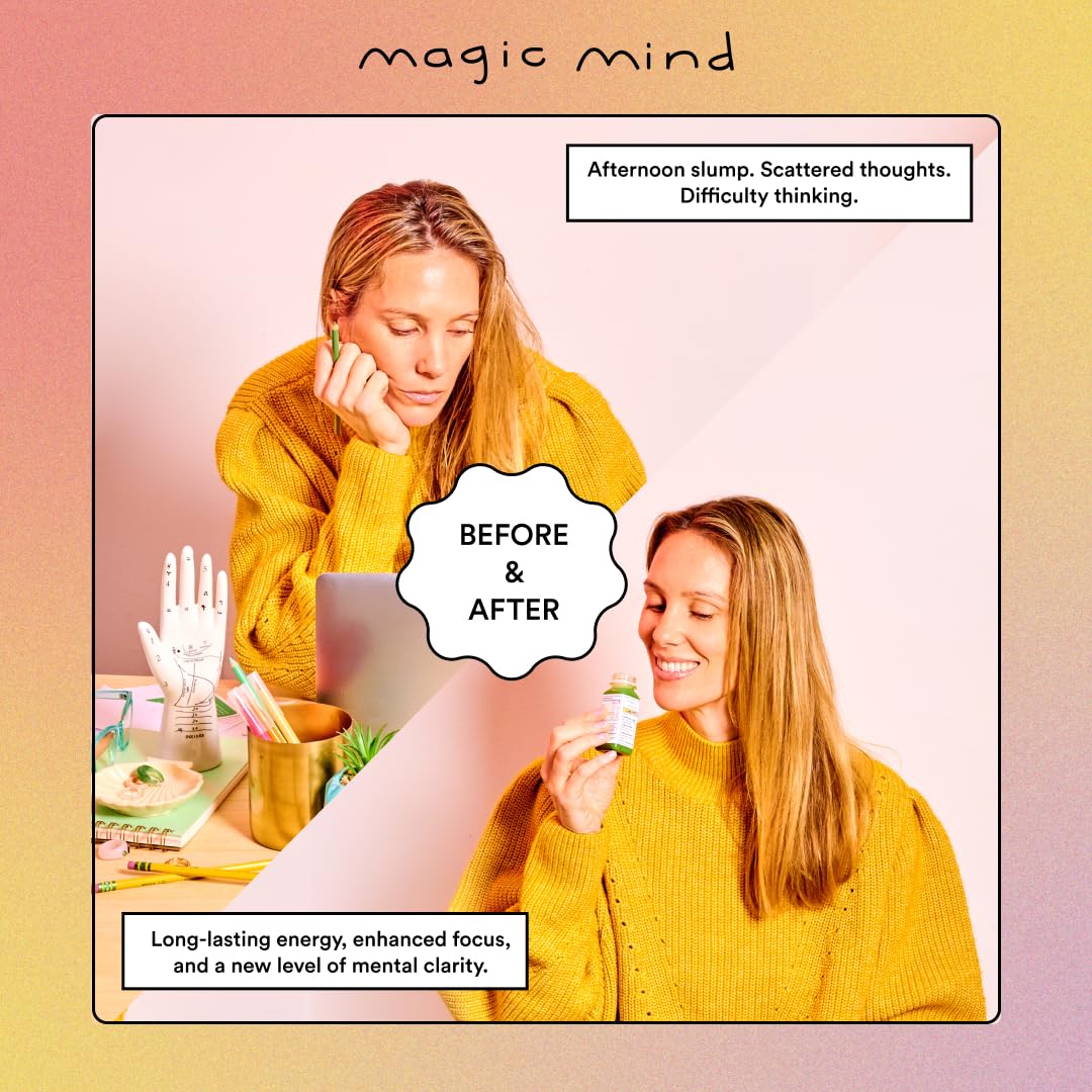 Magic Mind shot on desk with laptop suggesting productivity support