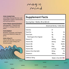 Magic Mind energy shot pouring into glass, ready for a clear-day boost