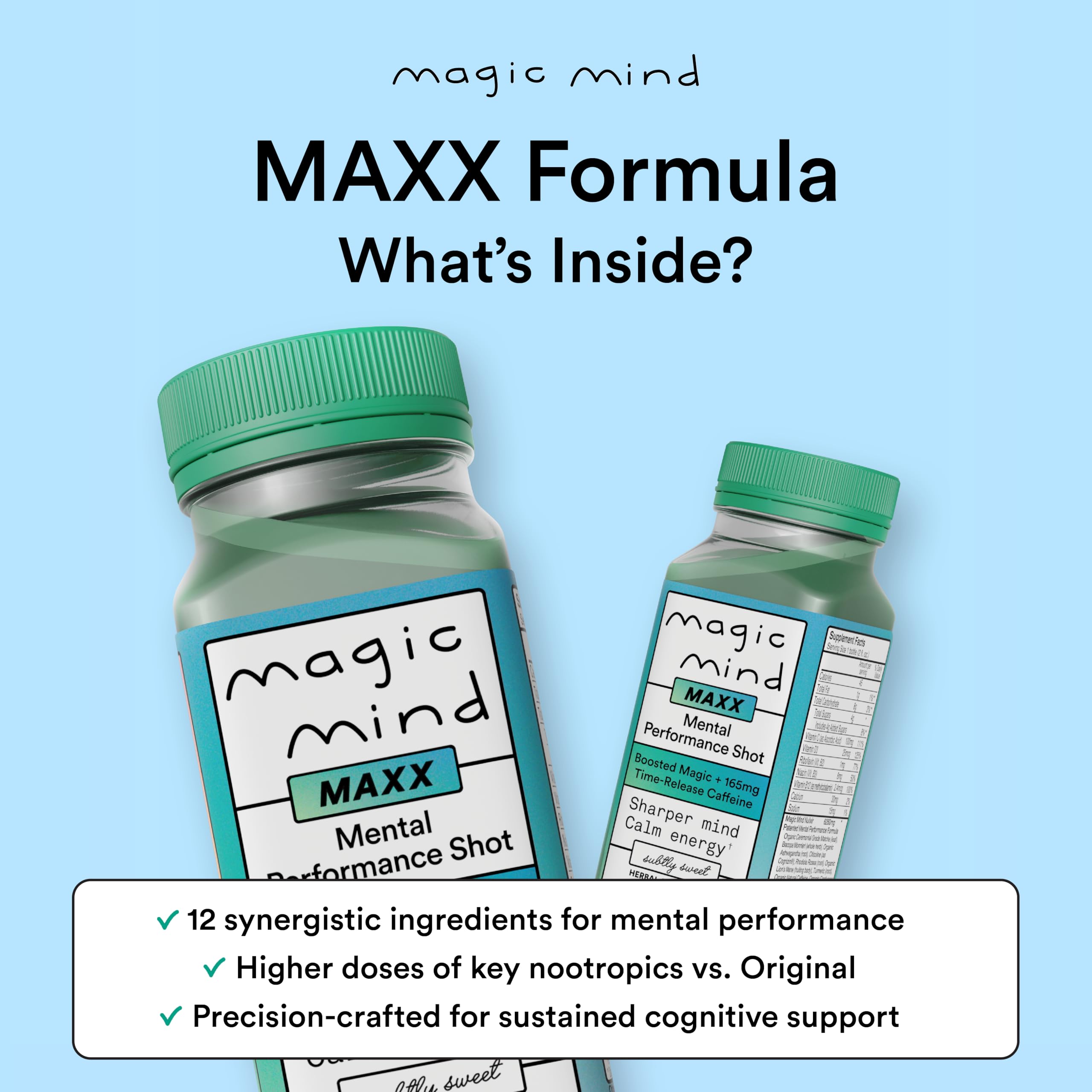 Magic Mind MAXX Bacopa Monnieri close-up improves attention