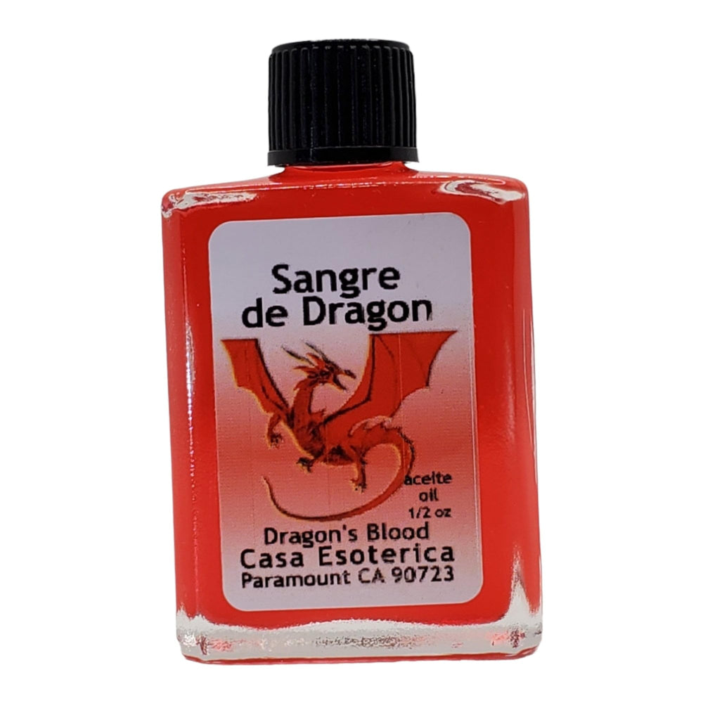 MAGICK SPACE Dragon's Blood Oil bottle, rich aroma for protection and focus during rituals.