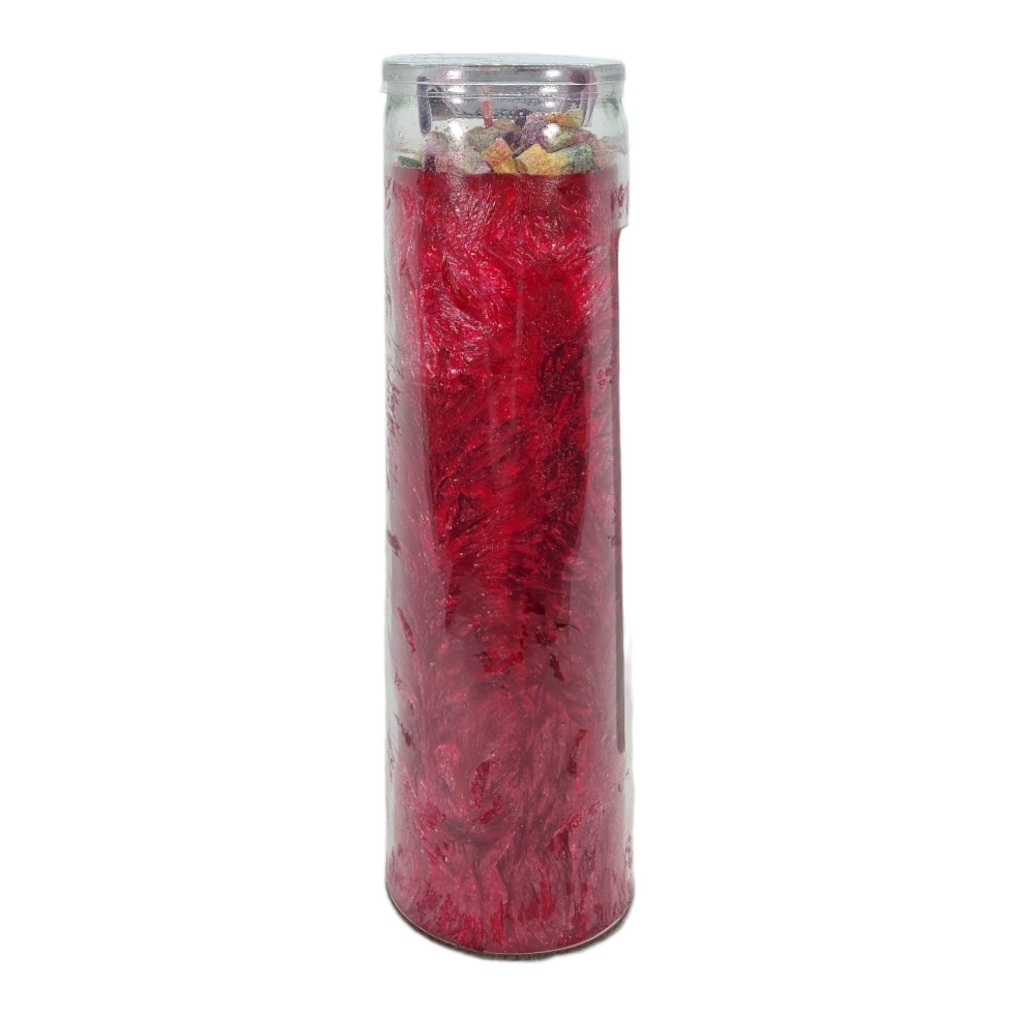 MAGICK SPACE MAD Passion candle flame creates a warm ritual ambiance.