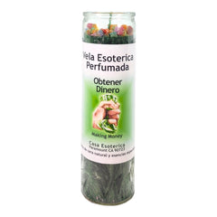 MAGICK SPACE Money-Palm Wax Candle Green with focus on lucrative opportunities
