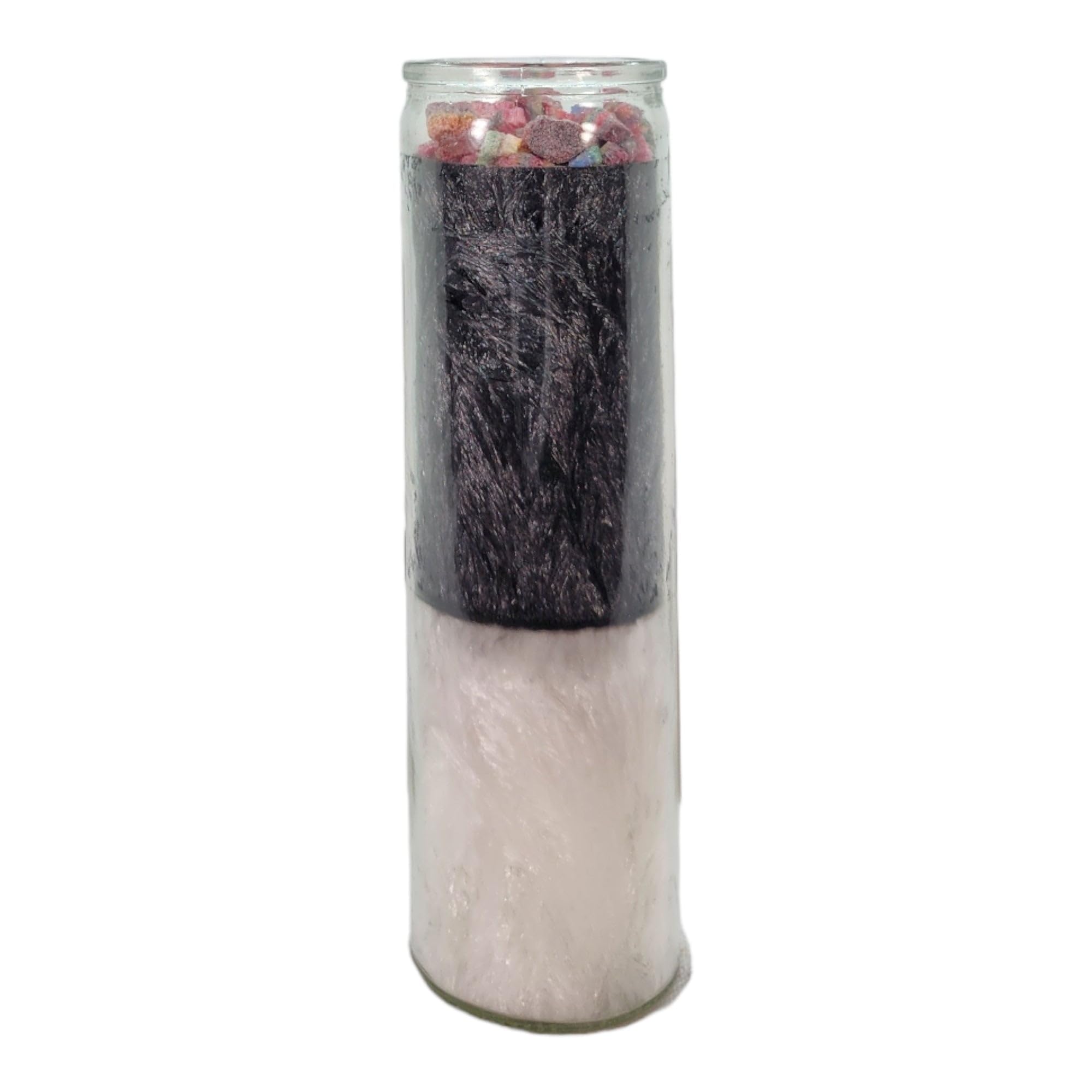 MAGICK SPACE Remove Obstacles candle in white glass promotes calm and clear intentions.