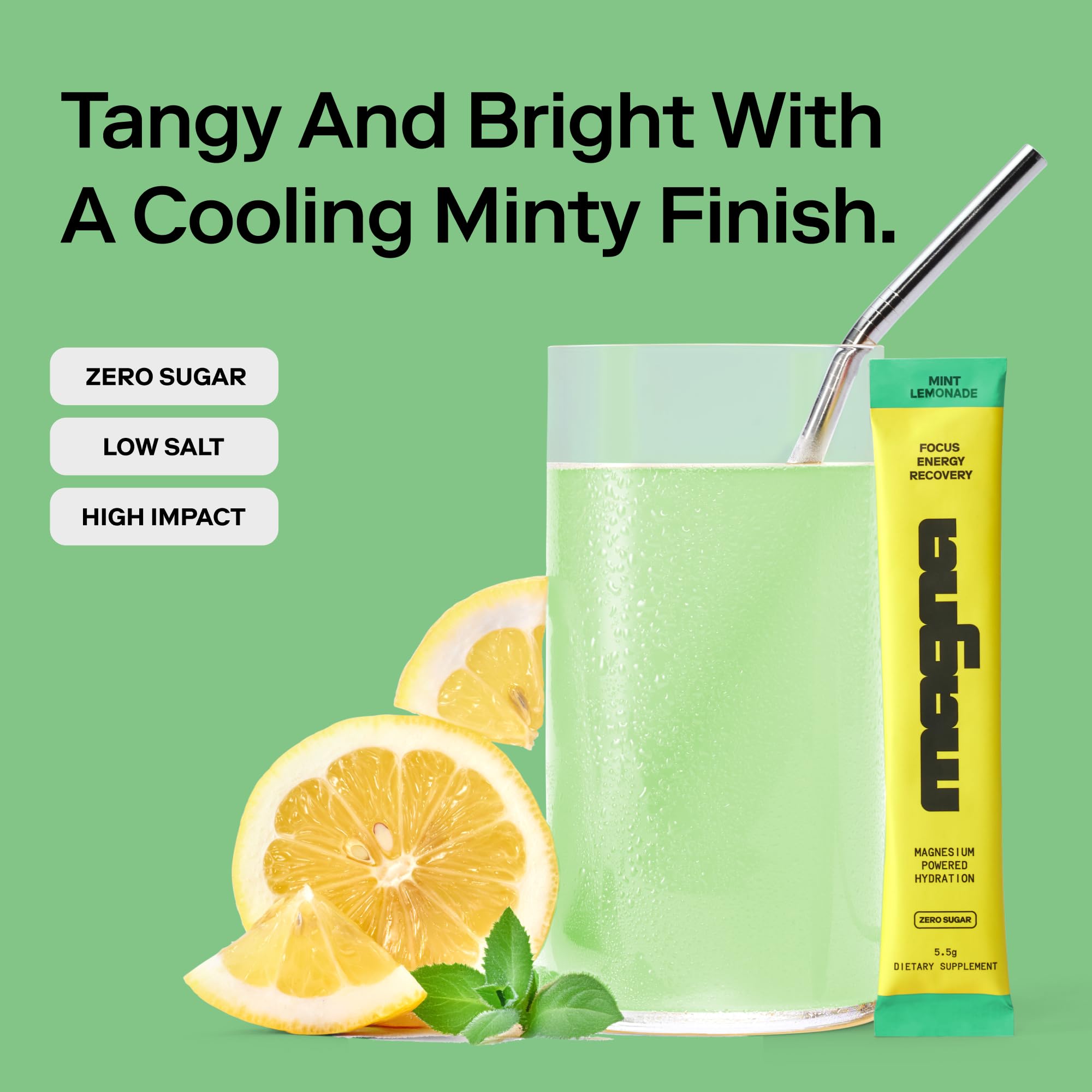 Magna Mint Lemonade scoop highlights simple powder dosing before workouts