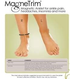 MAGNEHEALTH anklet elastic stretch band closeup, comfortable fit for extended wear.