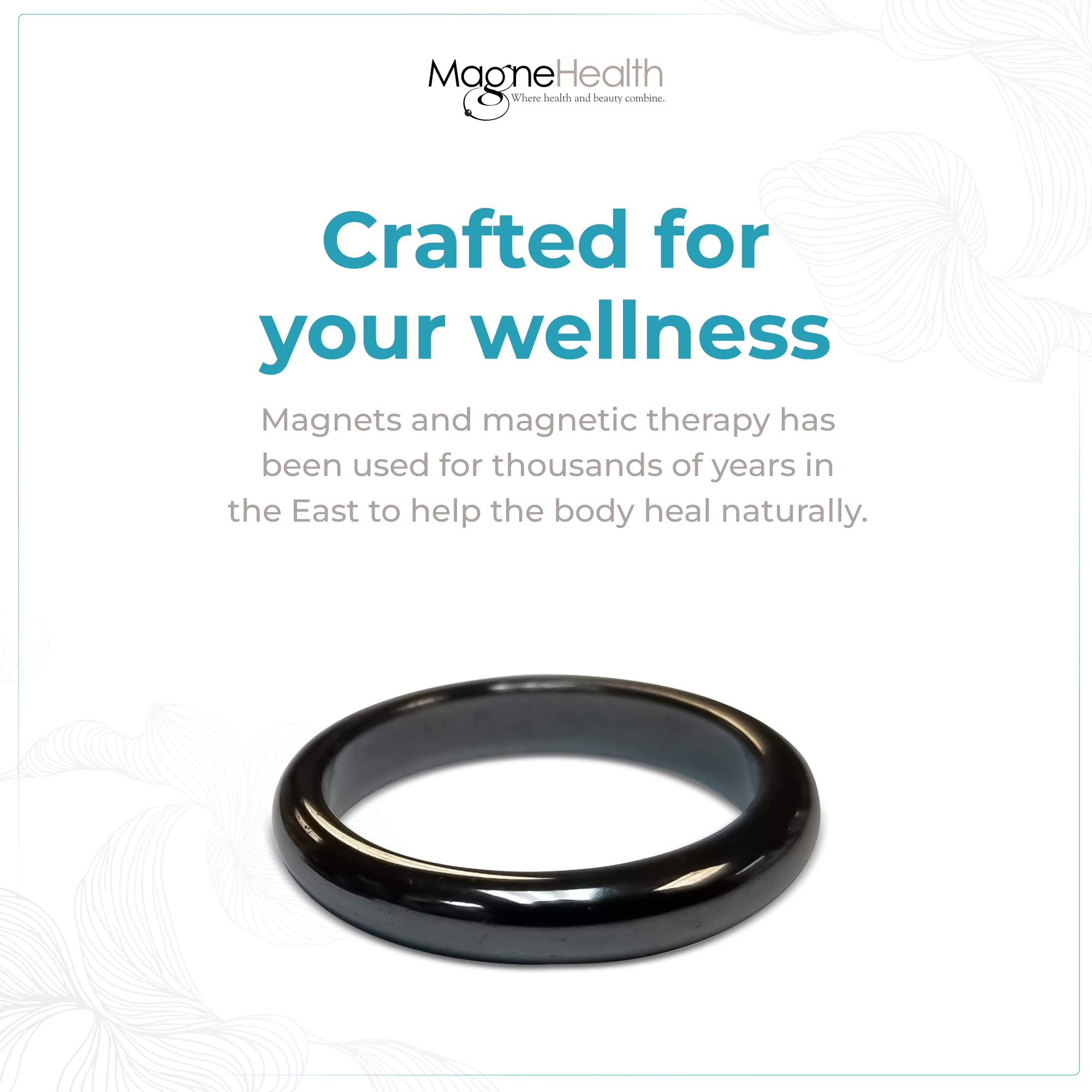 MAGNEHEALTH hematite ring shiny finish complements outfits