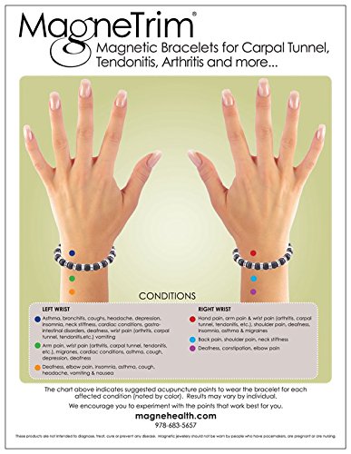 MagneHealth bracelet demonstrates an 8.5-inch length for most wrists