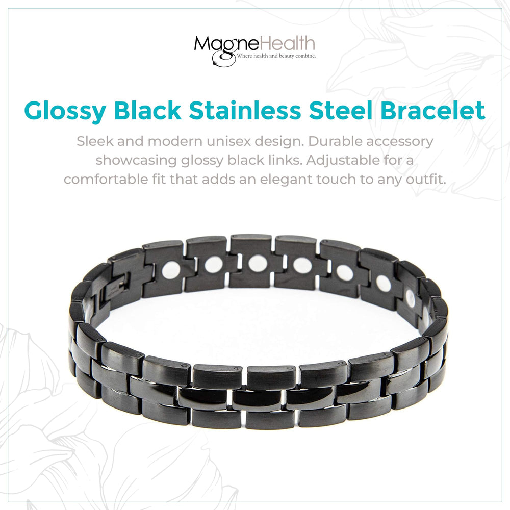 MagneHealth bracelet worn on the wrist to show unisex fit and sleek style