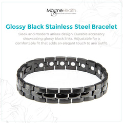 MagneHealth bracelet worn on the wrist to show unisex fit and sleek style
