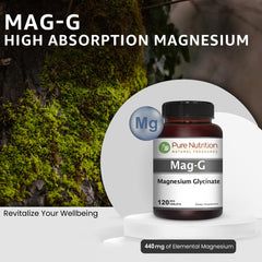 MagG magnesium glycinate tablets being dispensed for daily use.