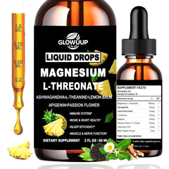 Magnesium L-Threonate Liquid Drops bottle for easy daily brain support and fast absorption.