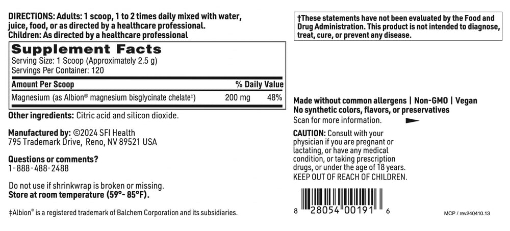 Magnesium powder dissolving in juice for convenient use.