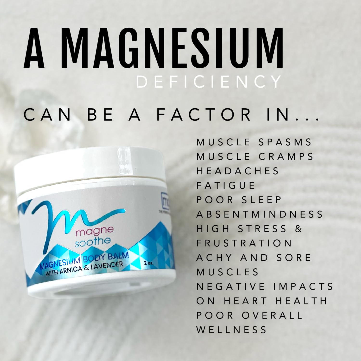 MagneSoothe portable 2 oz jar fits bags and gym kits.