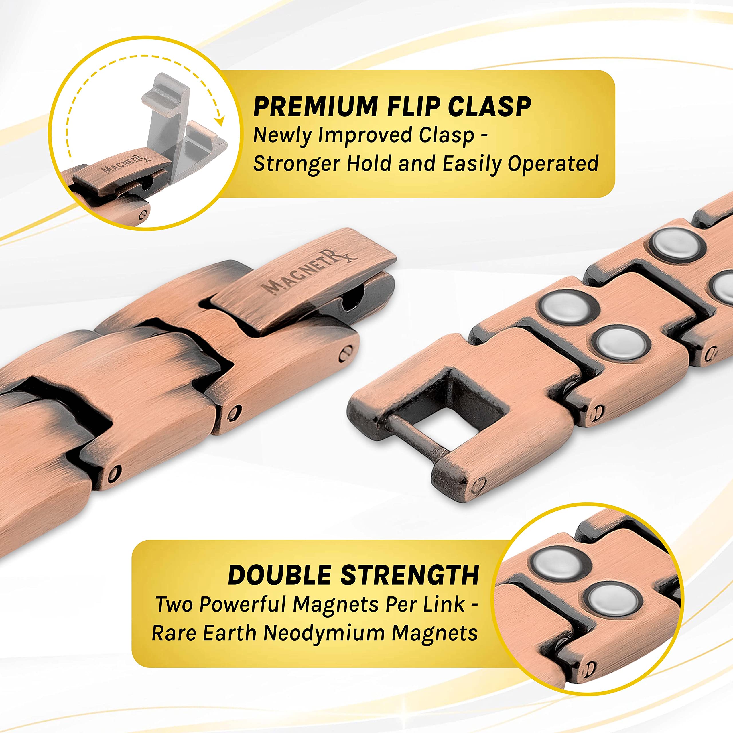 MagnetRX 40 neodymium magnets inside for a powerful, non-invasive accessory