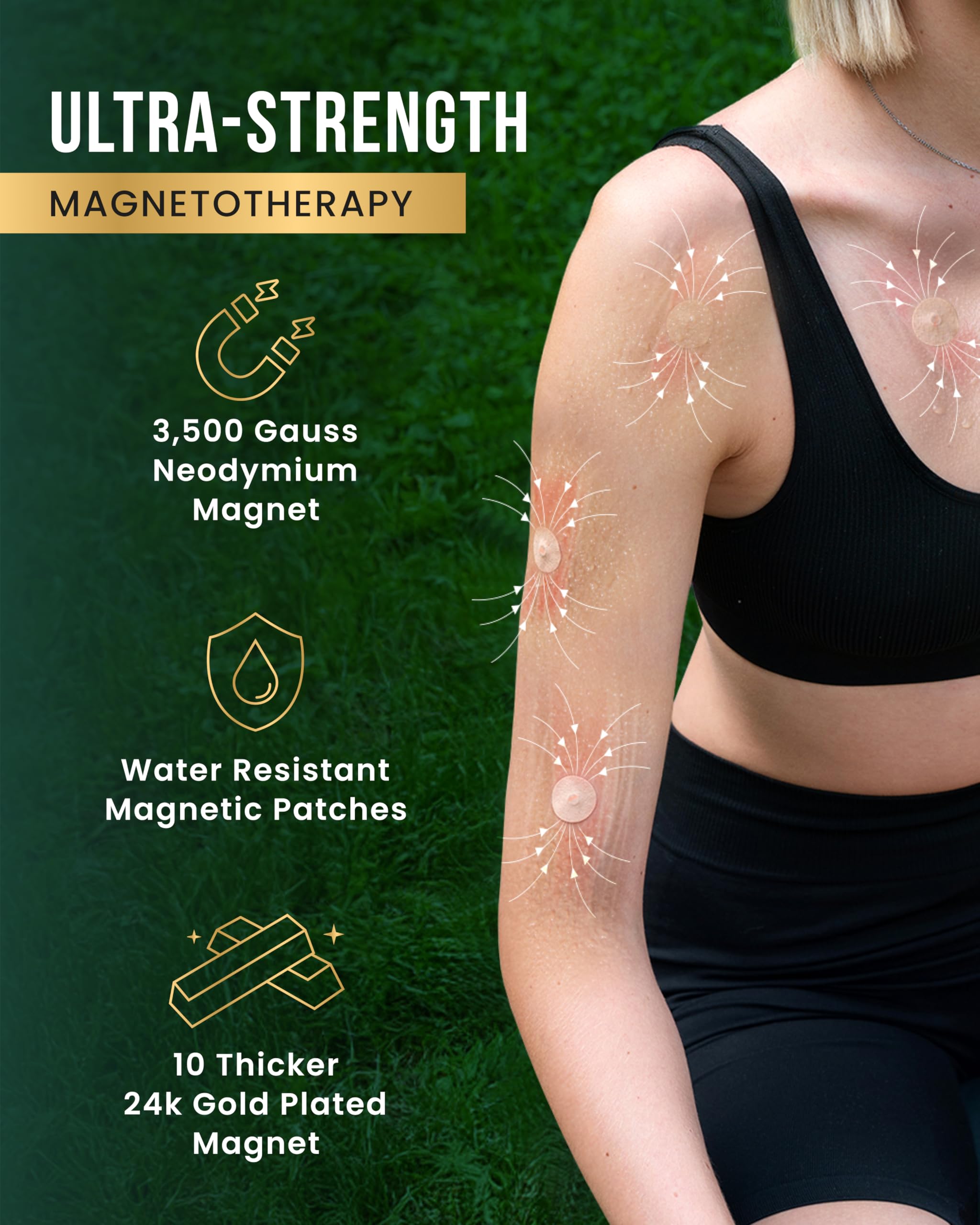MagnetRX adhesive patches with breathable cotton for all-day comfort