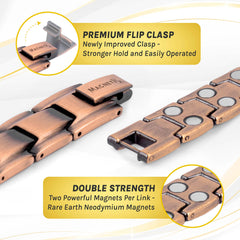 MagnetRX adjustable 9-inch bracelet with included sizing tool in use