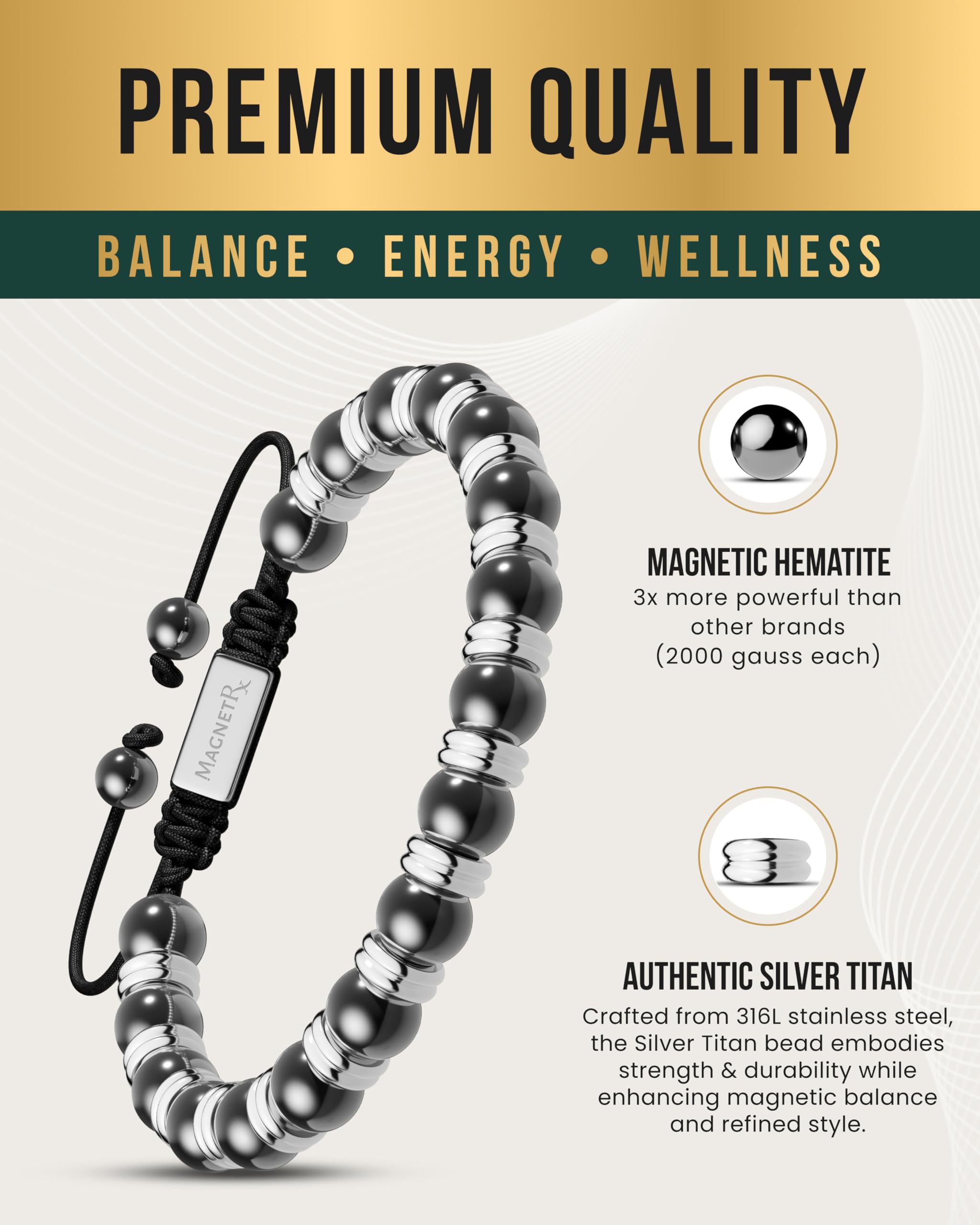 MagnetRX adjustable strap demonstrating comfortable fit for most wrists