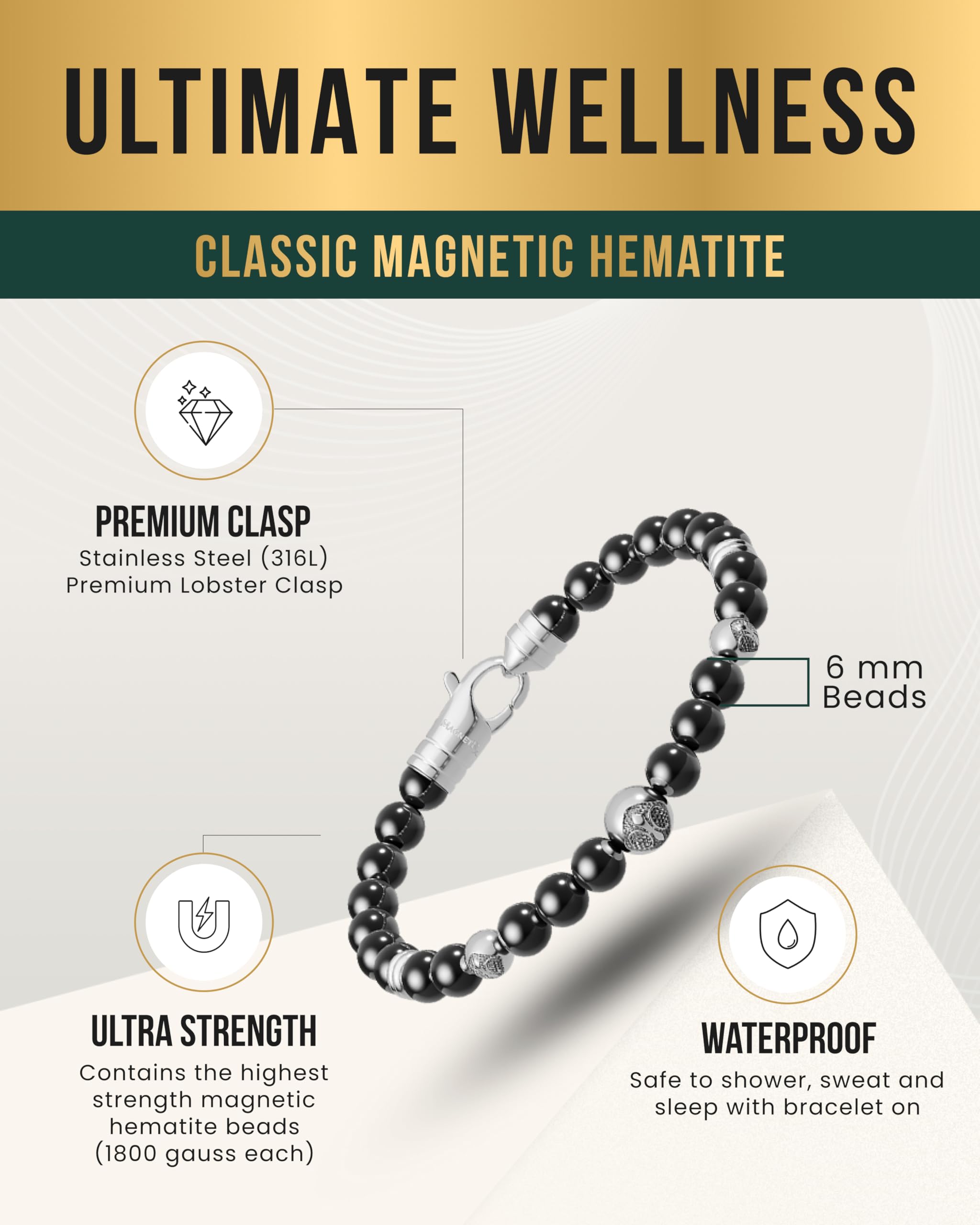 MagnetRX armory men’s bracelet style image shows versatile accessory for outfits.