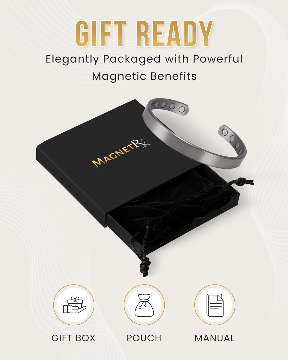 Worn during sports like golf or tennis, MagnetRX supports wrist comfort and style.