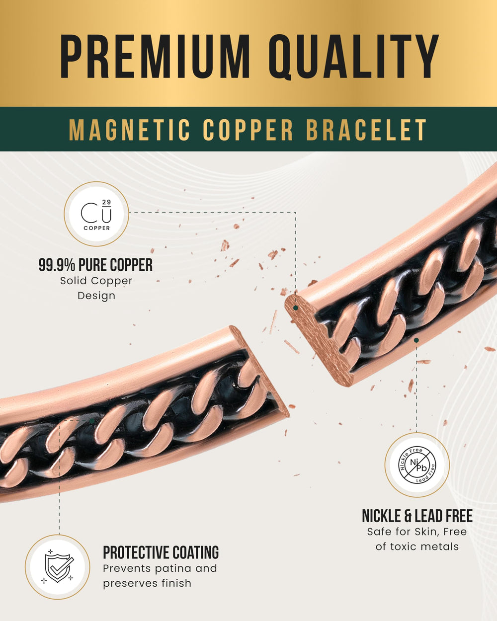 Natural patina developing on MagnetRX copper bracelet.