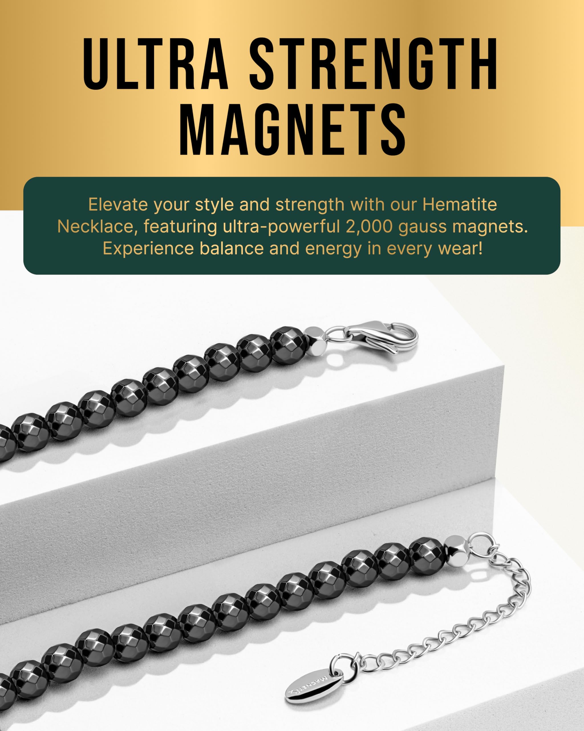 Elegant gift box with velvet pouch for MagnetRX necklace packaging.