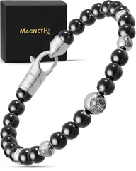 MagnetRX hematite bracelet close-up highlighting durable daily-wear design.