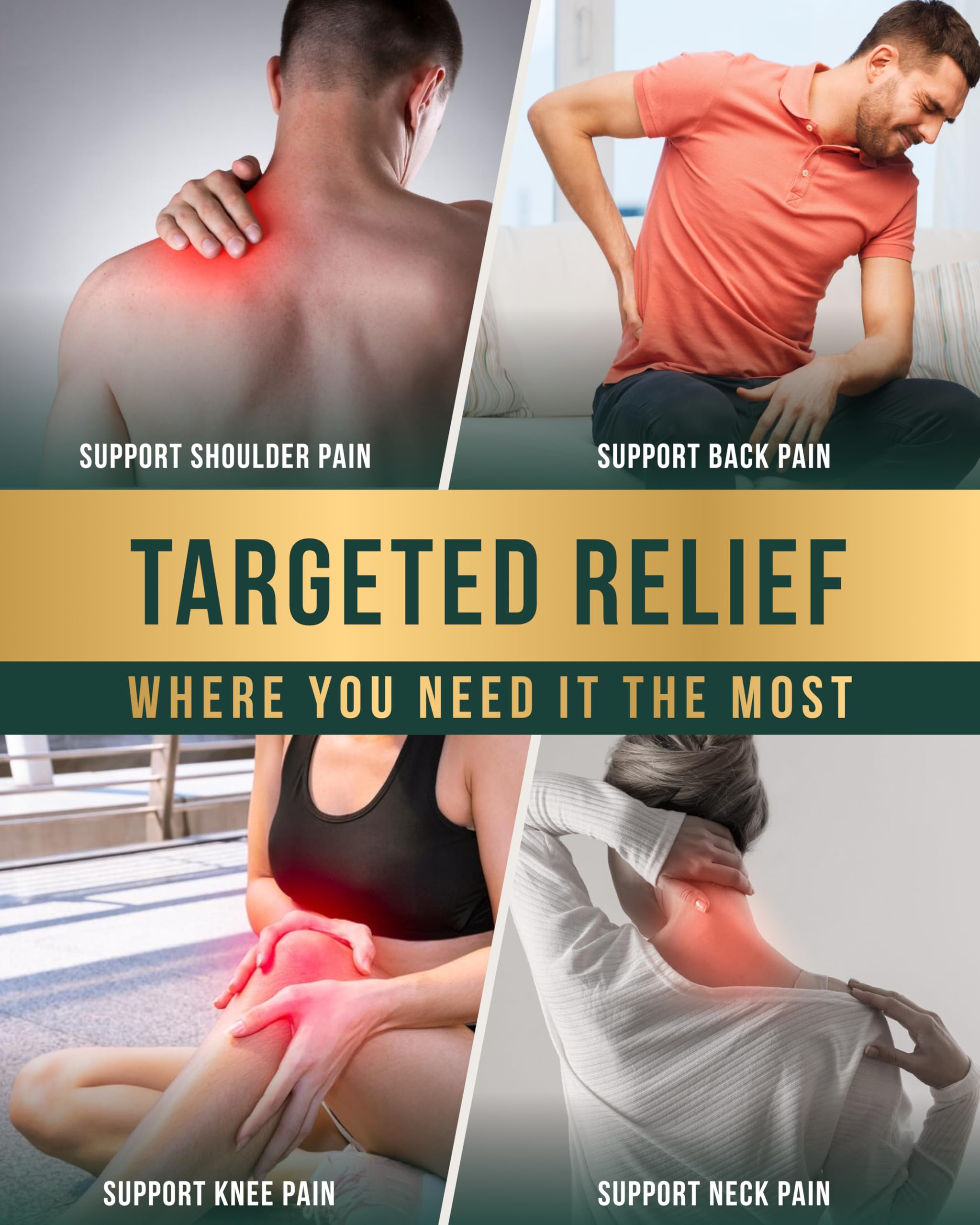MagnetRX patches on knees or elbows support gentle daily movement