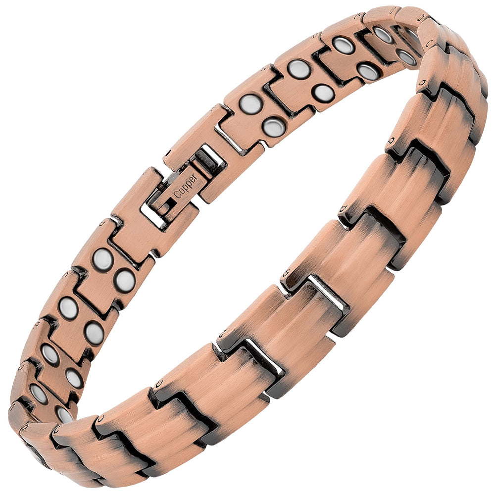 MagnetRX patina develops naturally when dry, indicating genuine copper over time
