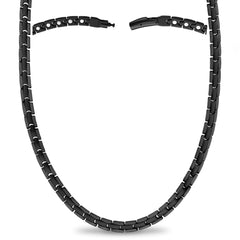 MagnetRX titanium magnetic necklace, outer view, sleek daily-wear design