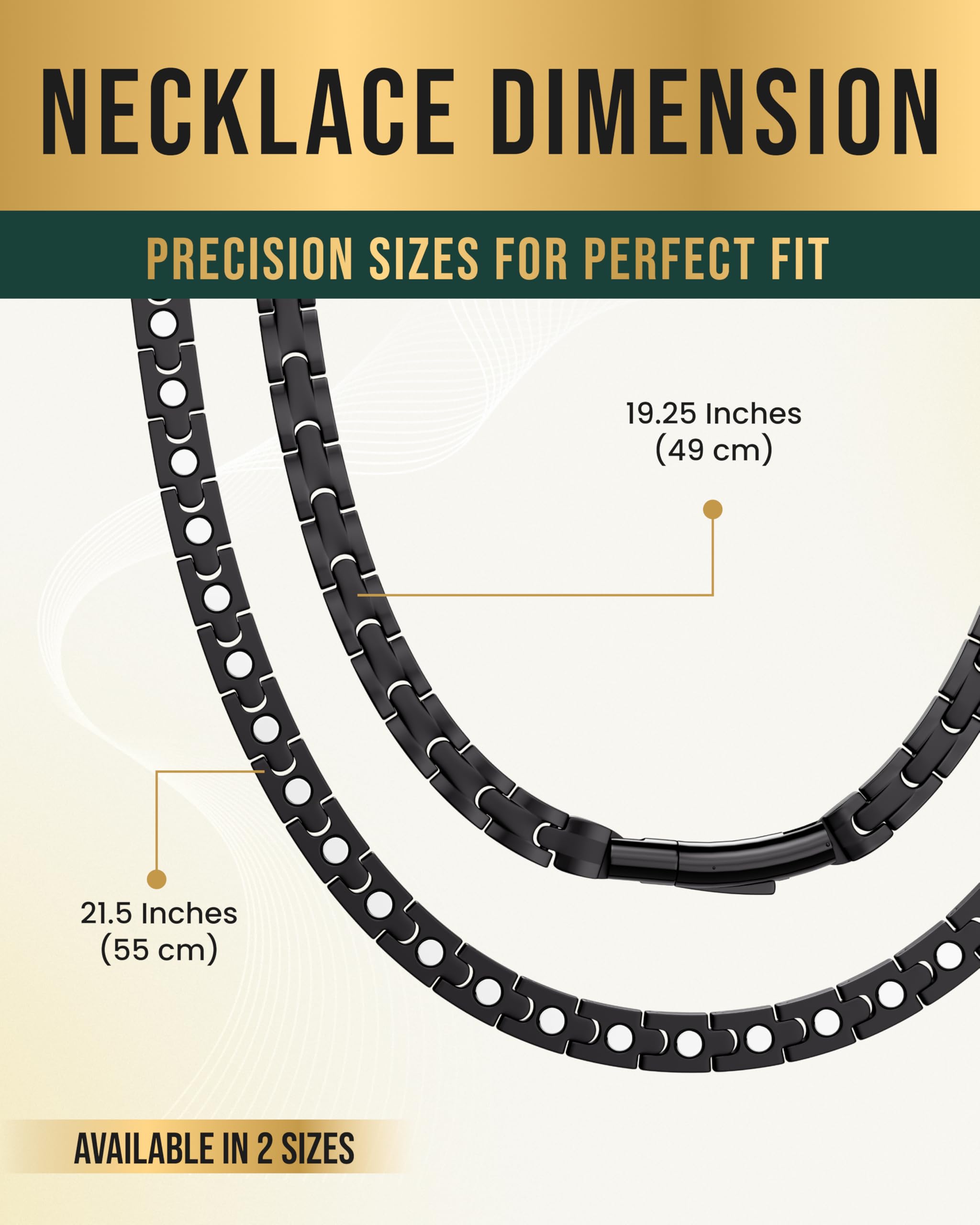 MagnetRX worn on the neck, lightweight titanium comfort