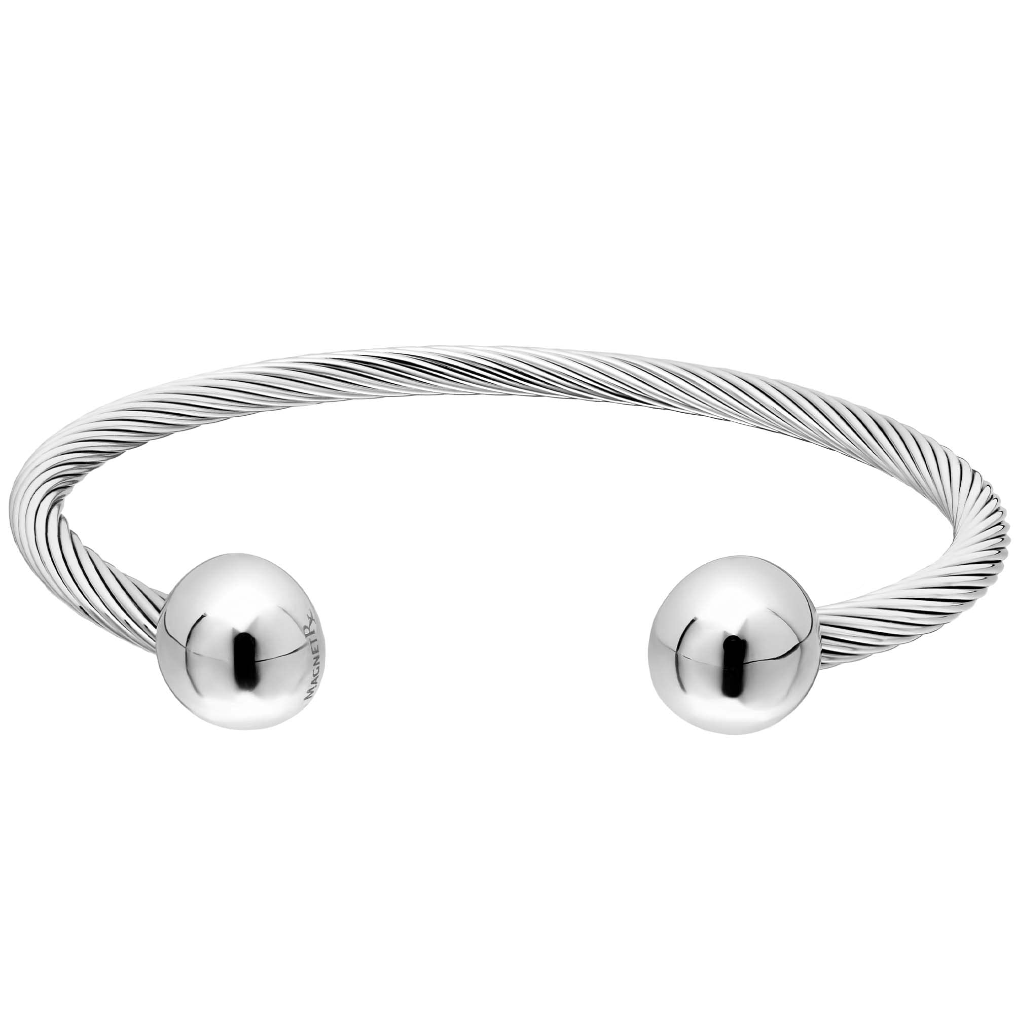 MagnetRX unisex silver bracelet design suitable for men and women.