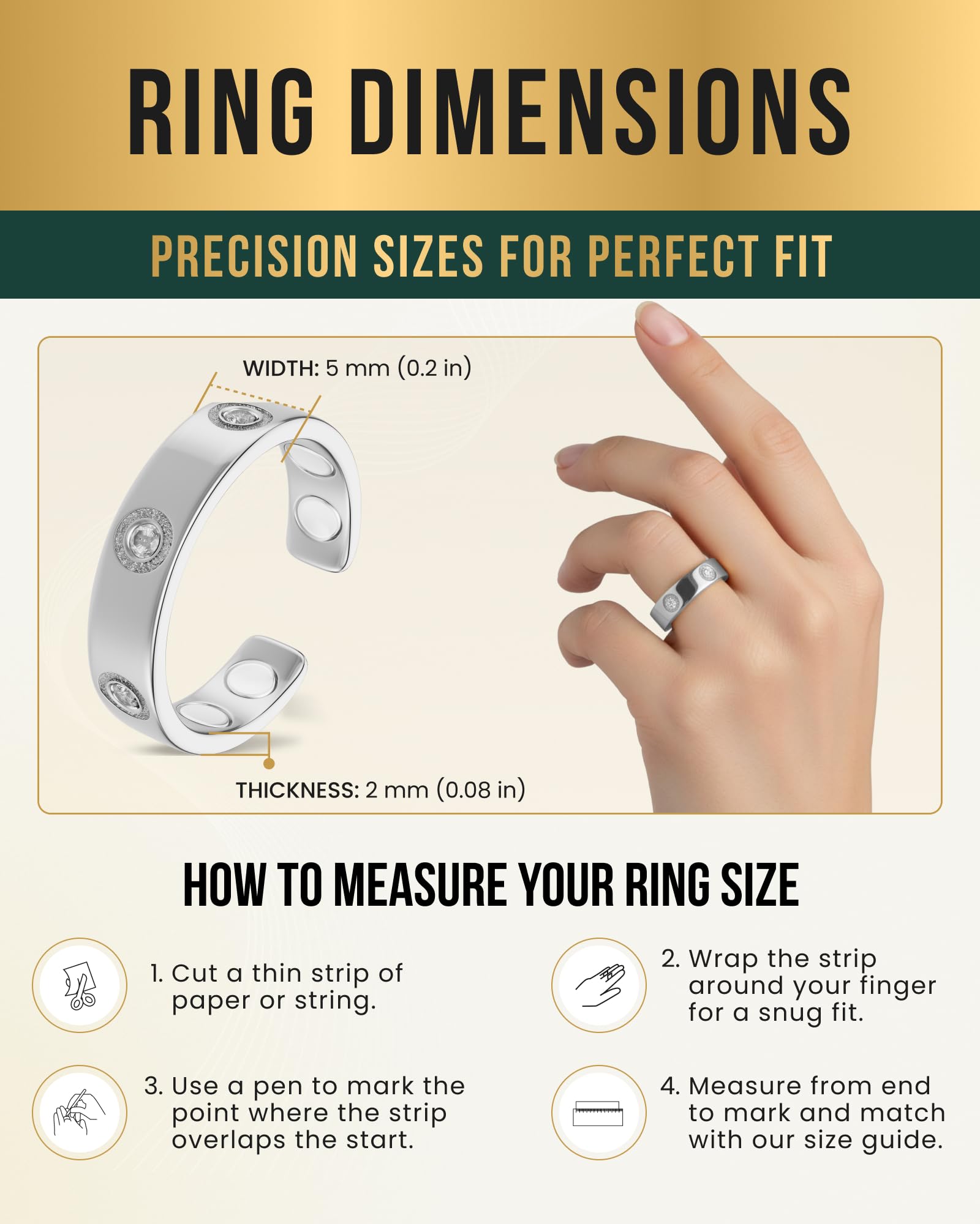Polished stainless steel finish ensures hypoallergenic durability for daily wear.