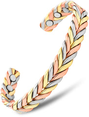 MagnetRX woven copper bracelet close-up showing textured weave for everyday wear