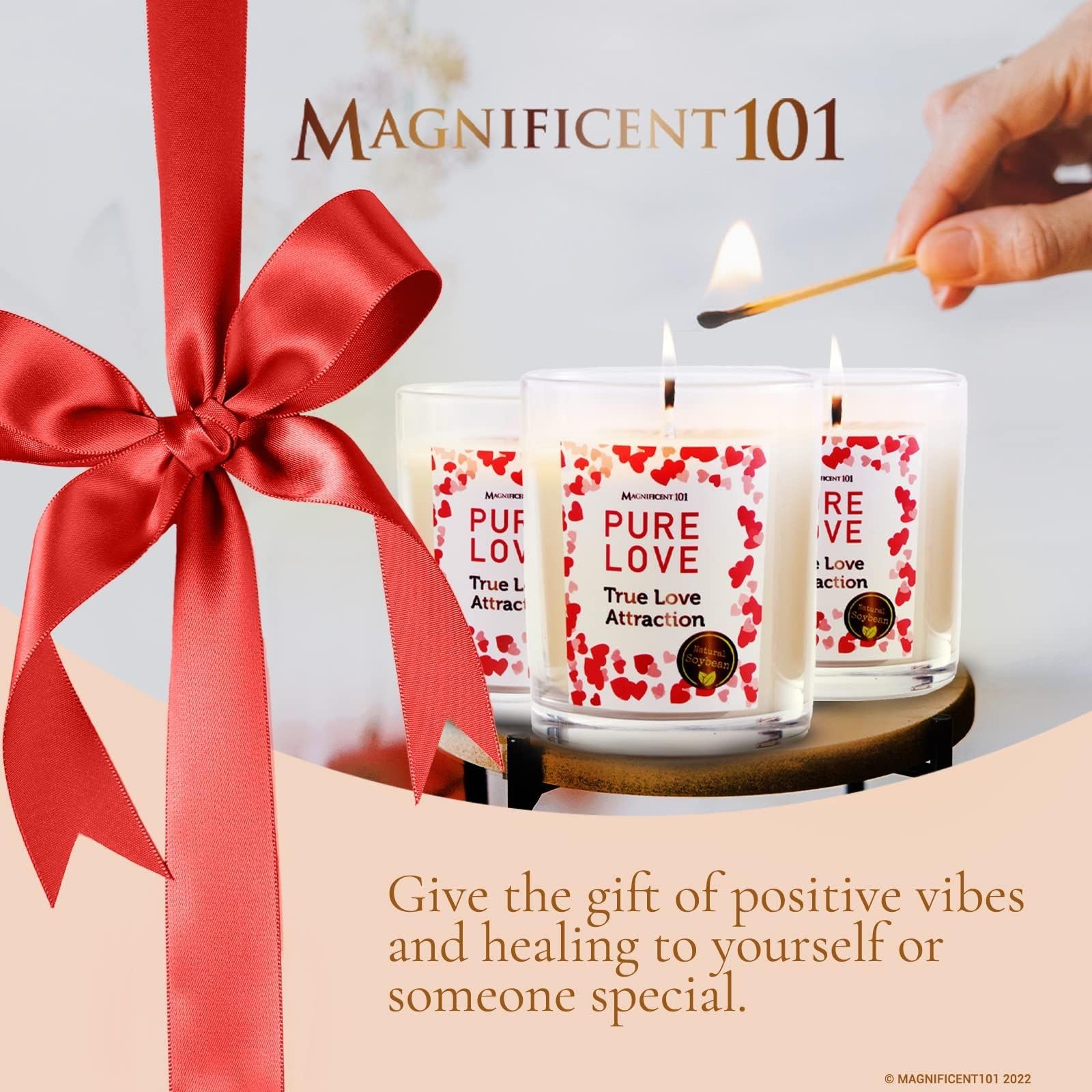 Magnificent 101 intention-setting candle for calm focus and personal rituals.