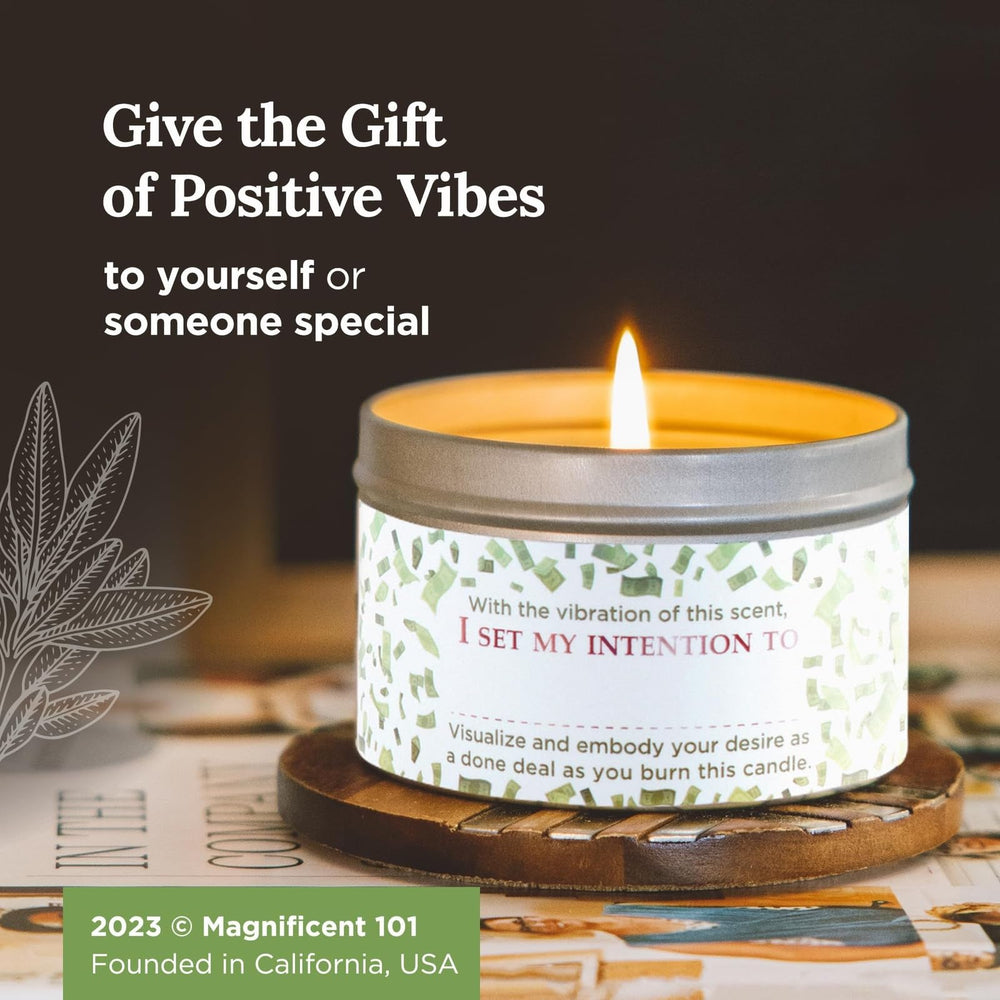 Magnificent 101 Manifest Money Candle room ambiance during use