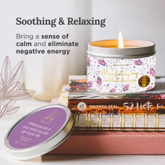 Magnificent 101 candle during a ritual for meditation and intention setting.