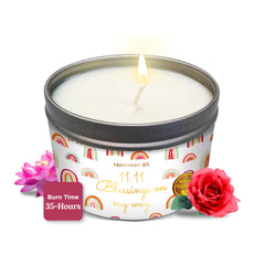 Magnificent 101 affirmation tin with soy wax for a calming, focused atmosphere.