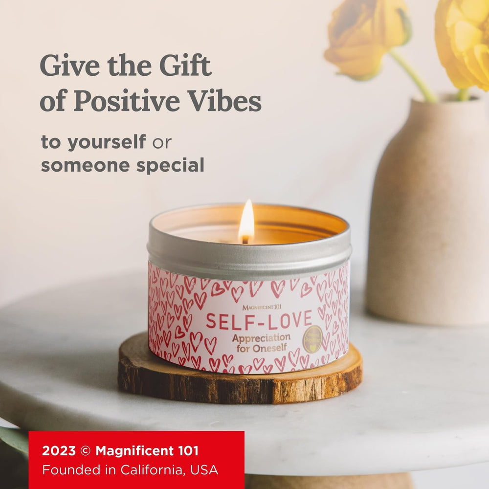 Magnificent 101 self-love candle gift-ready packaging suitable for gifting.